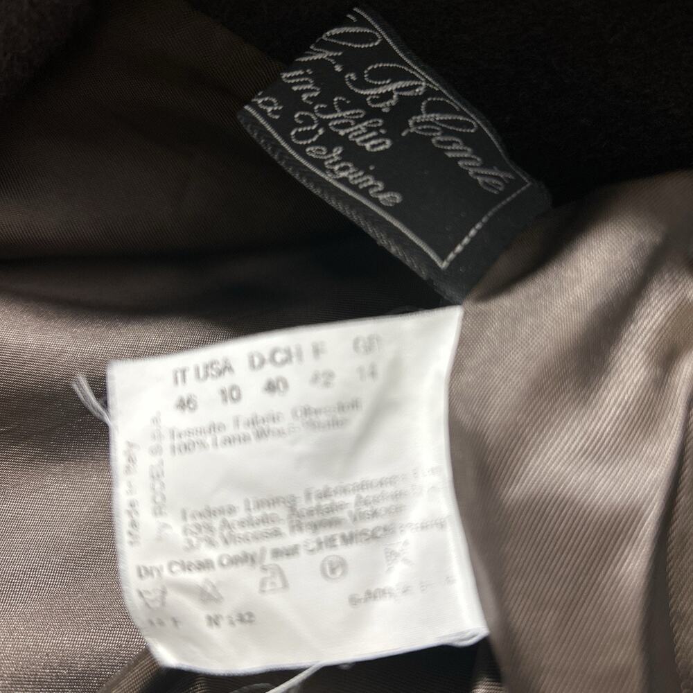 Women's Cinzia Rocca Brown Virgin Wool Coat Sz 10 Pockets Italy Lined Pockets - Picture 9 of 9